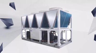 雅士空调新品发布：大型涡旋风冷热泵机组AAFM-R-400VZM-BL